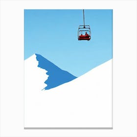 El Colorado, Chile Minimal Skiing Poster Canvas Print