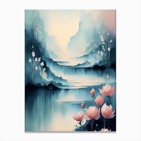 Lotus Flower Painting 1 Canvas Print