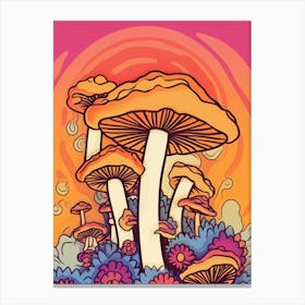 Retro Mushrooms 10 Canvas Print