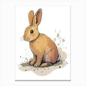 Thrianta Rabbit Nursery Illustration 2 Canvas Print