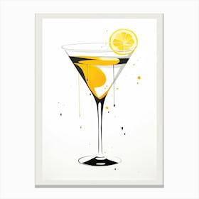 Mid Century Modern Bee S Knees Floral Infusion Cocktail 2 Canvas Print