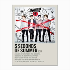 Poster 5 Seconds Of Summer Album Cover 3 Canvas Print