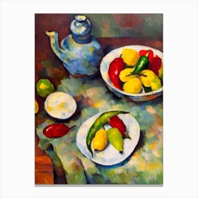 Serrano Pepper Cezanne Style vegetable Canvas Print