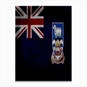 Falkland Islands Flag Texture Canvas Print