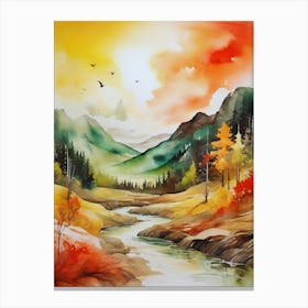 Autumn Landscape Painting 1 Canvas Print