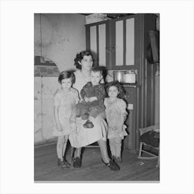 Family Of Nels Birkeland, Former Farmer Now Living On Fsa (Farm Security Administration) Grant Near Williston Canvas Print