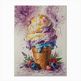 Ice Cream Cone 2 Canvas Print