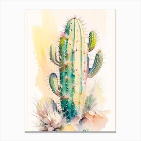 Saguaro Cactus Storybook Watercolours 1 Canvas Print