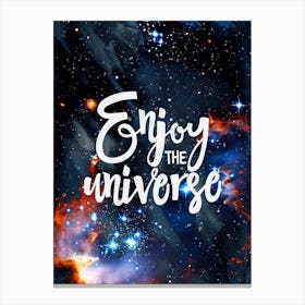Enjoy The Universe — Space Neon Watercolor #11 Canvas Print