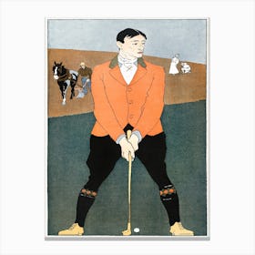 Golf Player (1898), Edward Penfield Canvas Print