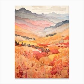 Autumn National Park Painting Pyrenees National Park 3 Canvas Print