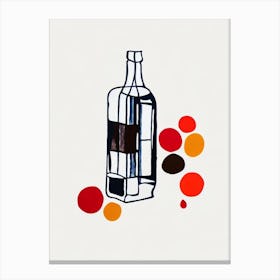 Choco Cola 1 Picasso Line Drawing Cocktail Poster Canvas Print