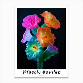 Bright Inflatable Flowers Poster Hollyhock 3 Canvas Print