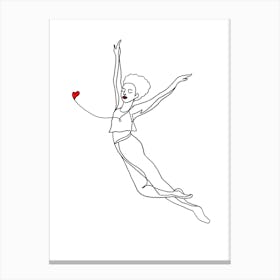 Dancer Fying Edit Canvas Print