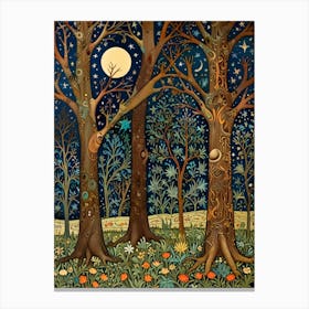 William Morris Moonlight In The Woods 19 Canvas Print