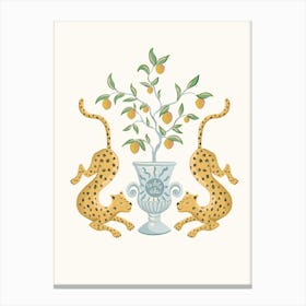 La Dolce Vita Leopards And Lemons Canvas Print