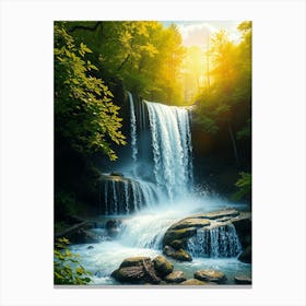 Waterfall In The Forest 2 Canvas Print