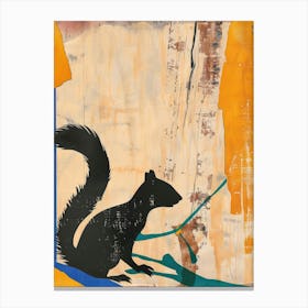Squirrel 3 Cut Out Collage Canvas Print
