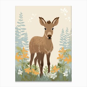Baby Animal Illustration  Moose 1 Canvas Print