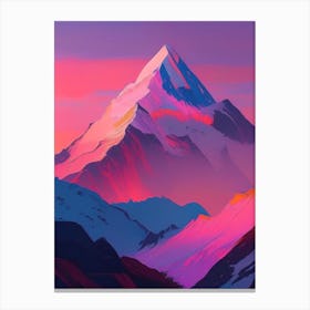 Mount Everest Dreamy Sunset 4 Canvas Print