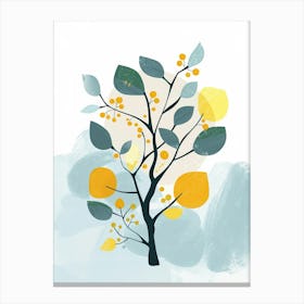 Linden Tree Flat Illustration 3 Canvas Print