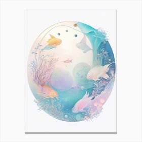 Pisces Gouache Space Canvas Print