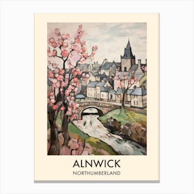 Alnwick (Northumberland) Painting 3 Travel Poster Canvas Print