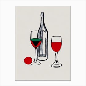 Franciacorta Satèn 1 Picasso Line Drawing Cocktail Poster Canvas Print