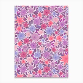 Starry Night - Pastel Pink Canvas Print