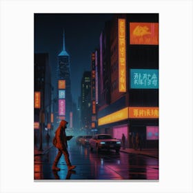 Neon City Canvas Print