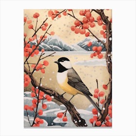 Bird Illustration Carolina Chickadee 2 Canvas Print