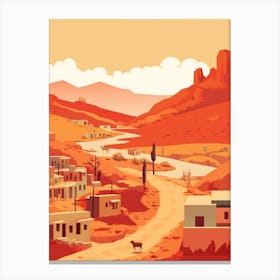 Bolivia Travel Illustration Canvas Print