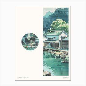 Naoshima Japan 1 Cut Out Travel Poster Canvas Print