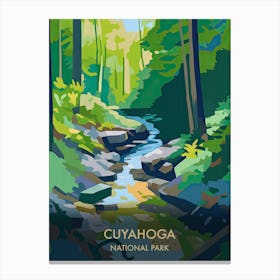 Cuyahoga National Park Travel Poster Matisse Style 1 Canvas Print