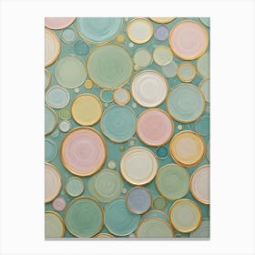 Pastel Paint Circles Canvas Print