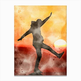 Man Of Life Silhouette Canvas Print