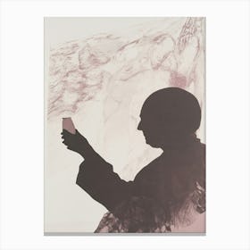 Silhouette Of A Man 13 Canvas Print