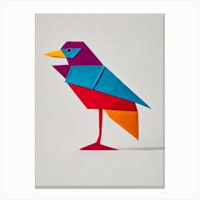 Roadrunner Origami Bird Canvas Print