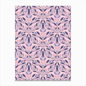 Pink Floral Diamond Canvas Print