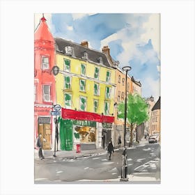 Dublin, Dreamy Storybook Illustration 4 Canvas Print