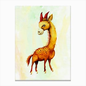 Interesting Giraffe Canvas Print