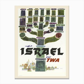 Fly Twa Israel David Klein 1968 Canvas Print