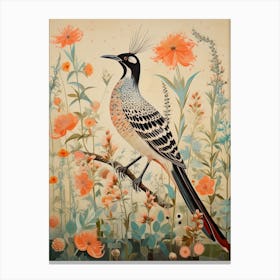 Roadrunner 2 Detailed Bird Painting Canvas Print