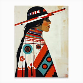 Nez Perce Nuances In Abstract Art ! Native American Art Canvas Print