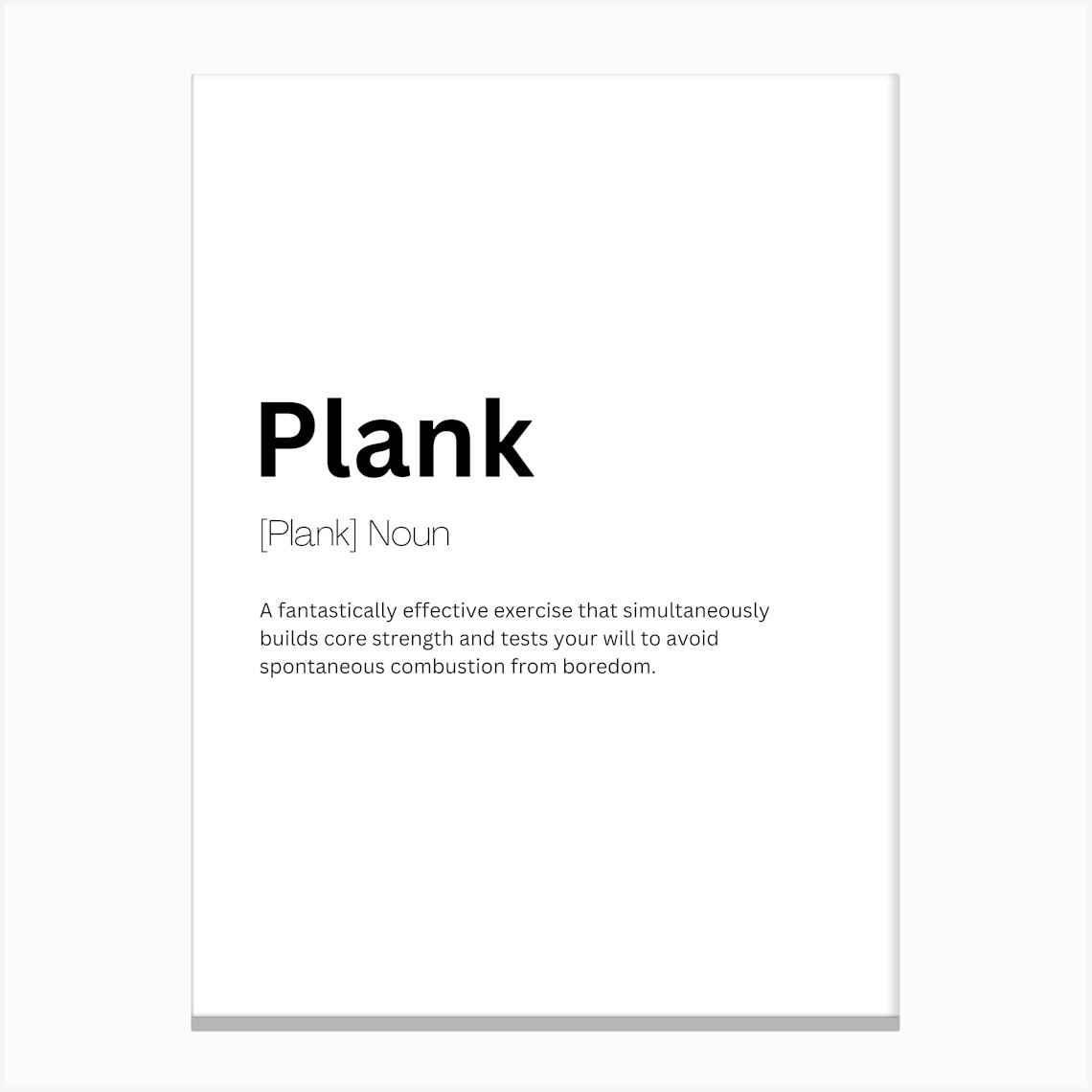 Plank Definition Meaning Canvas Print by Kaigozen