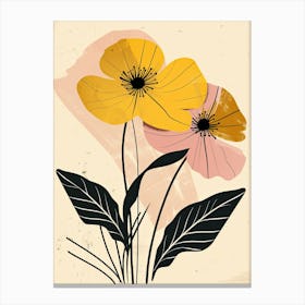 Osaka Flower Market Boho Minimalist Style Canvas Print