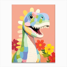 Colourful Dinosaur Saltasaurus 3 Canvas Print
