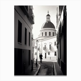 Cadiz, Spain, Black And White Old Photo 3 Canvas Print