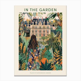 In The Garden Poster Palace Of Fontainebleau Gardens France 2 Canvas Print