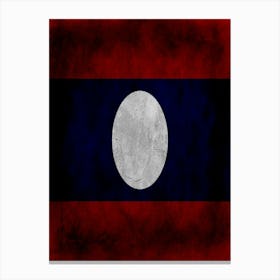 Laos Flag Texture Canvas Print